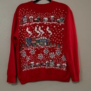 Vintage Blair Red Holiday Crewneck/ Christmas Sweater